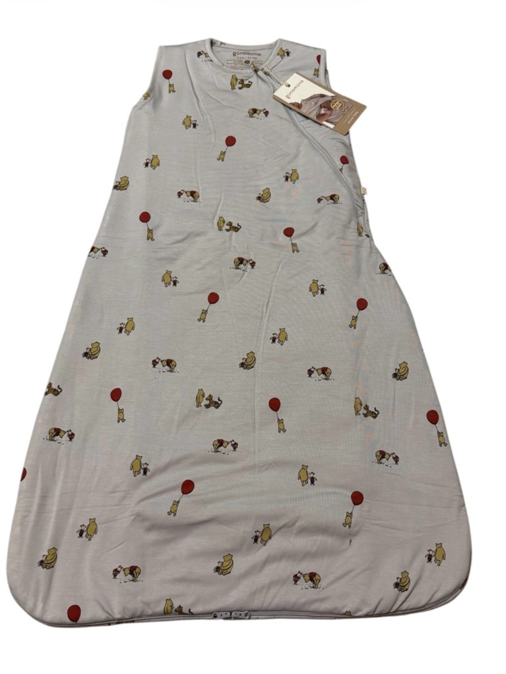 GUNaMUNA Baby Bamboo Rayon with DIAPER-ZiPPER Sleep Bag 2.5 TOG POOH